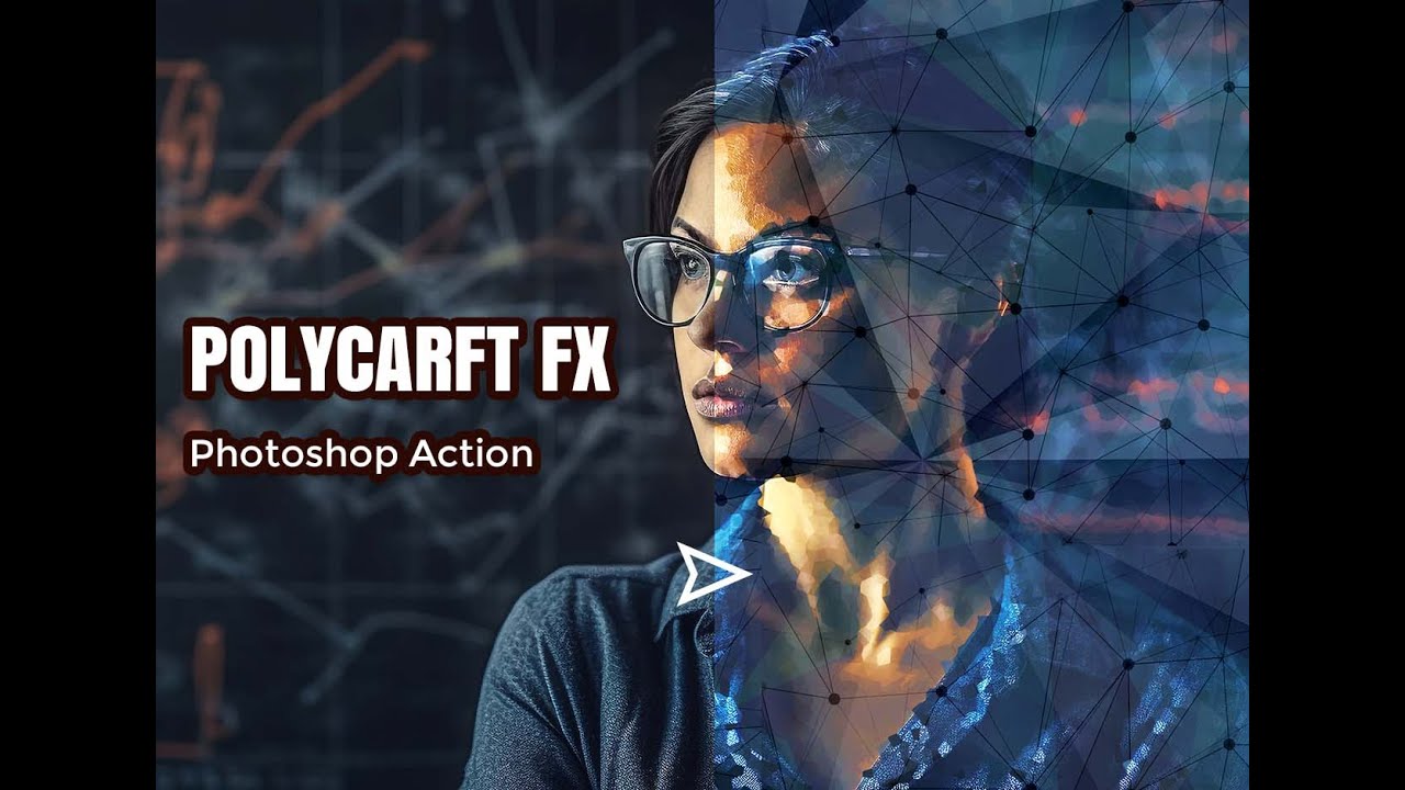 PolyCraft FX  Photoshop Action #PolygonEffect, #PhotoshopAction, #PolyCraftFX,