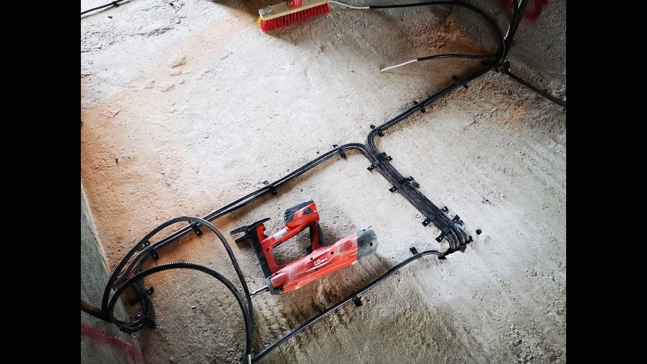 #Electrician - Proiect nou rezidențial - infrastructura - fixarea partiala a circuitelor- Hilti BX 3