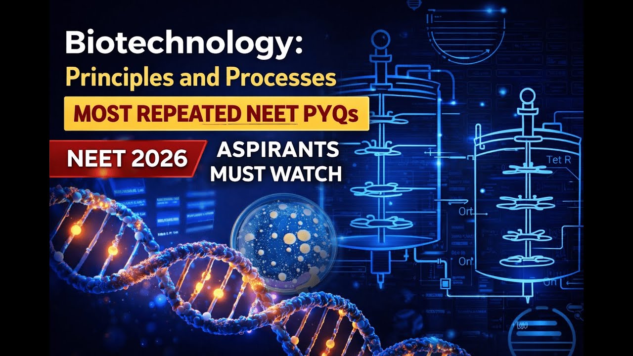 Biotechnology : Principles & Processes | Most Repeated NEET PYQs | NEET 2026 Must Watch 🔬🧬