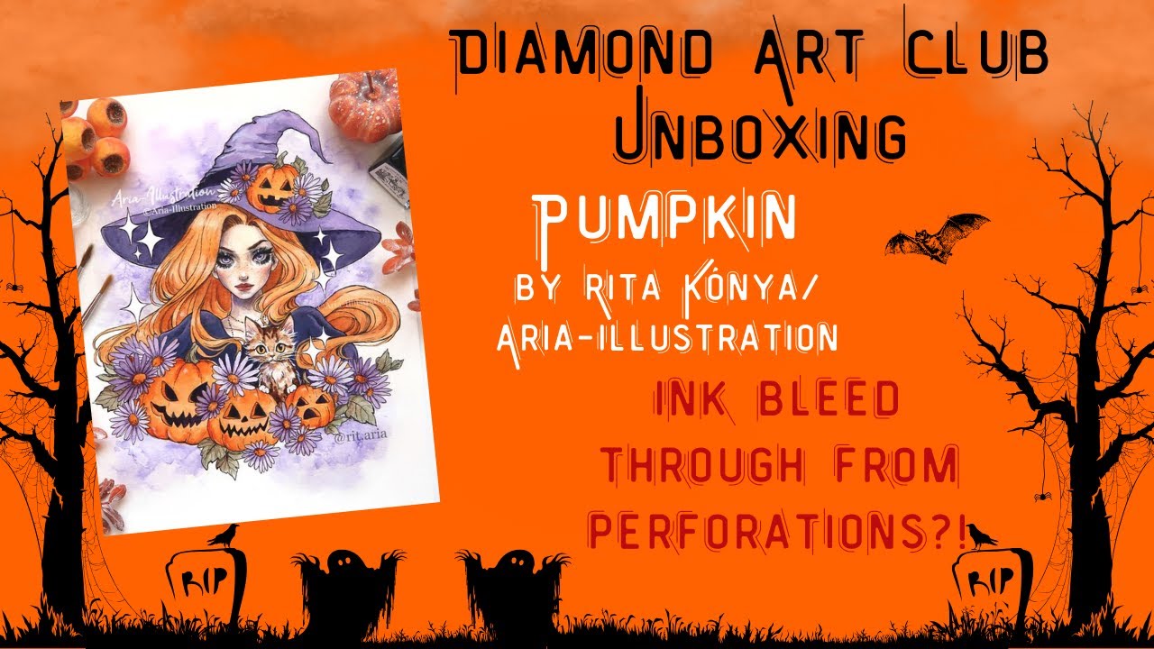 Red Line Frustration on Canvas? Diamond Art Club Unboxing of Pumpkin by Rita Kónya/Aria-Illustration