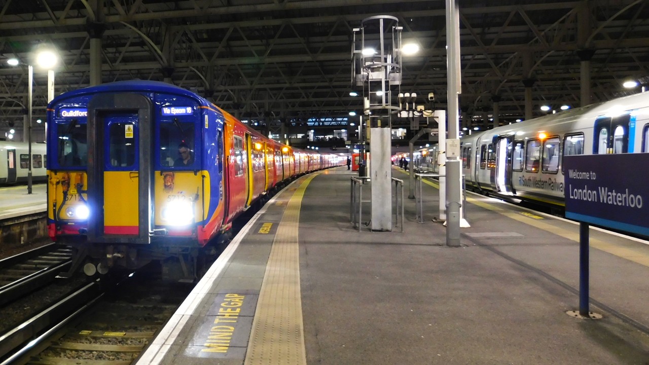 The final pair of SWR Class 455s at London Waterloo and Clapham Junction - 13th March 2026