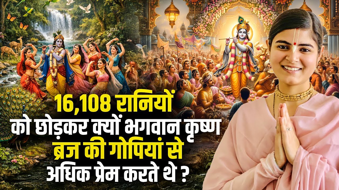 16,108 रानियों को छोड़कर क्यों भगवान कृष्ण ब्रज की गोपियां से अधिक प्रेम करते थे ? देवी चित्रलेखा जी