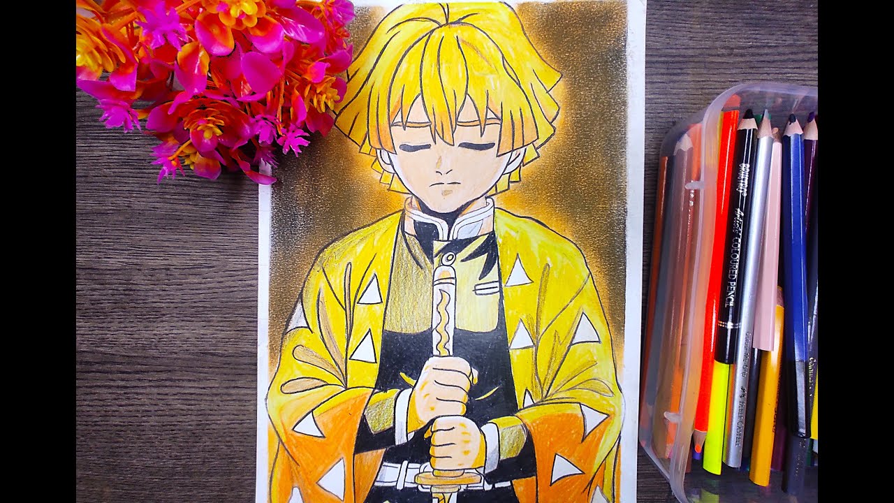 How To Draw Zenitsu Agatsuma  Drawing✍️ Anime Drawing Step By Step
