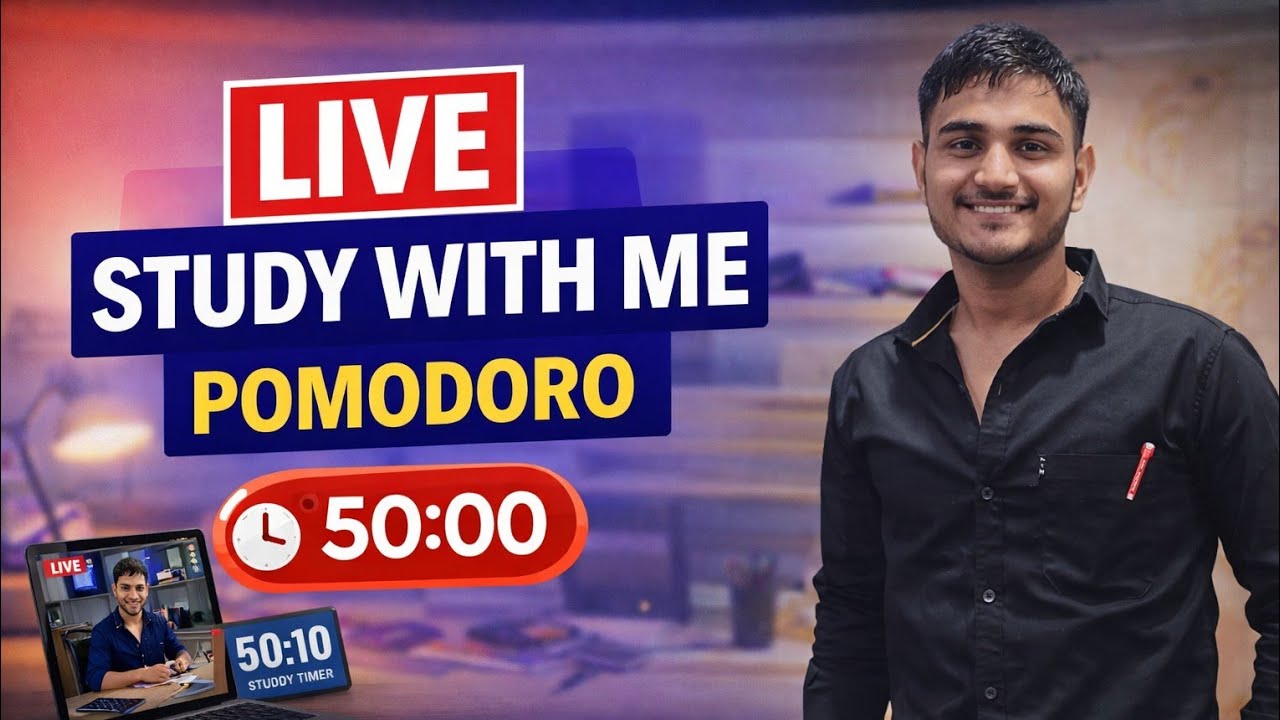 Study With Me LIVE | Pomodoro 50/10 | Students From All Over The World