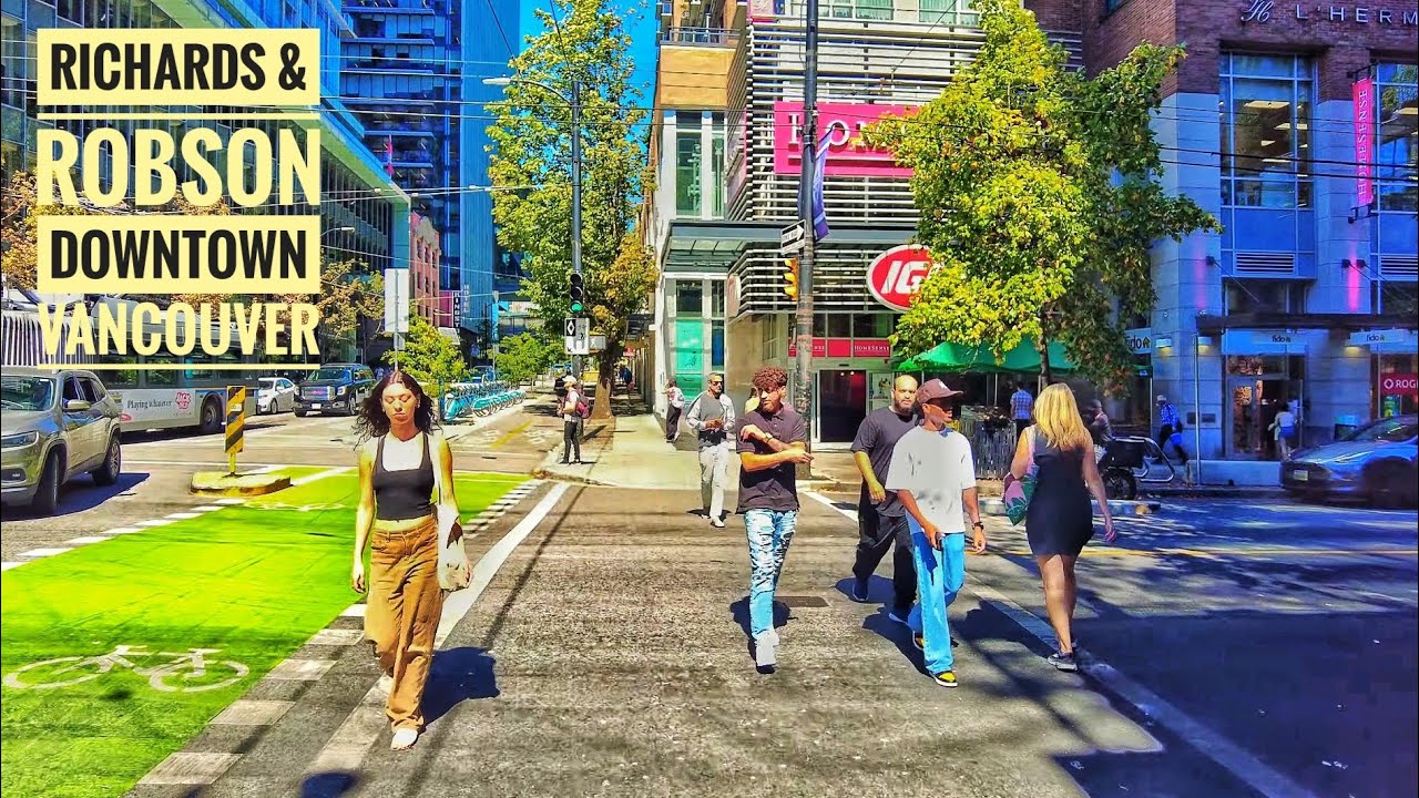 Vancouver Walk 🇨🇦 - Richards St, Downtown (Narrated)