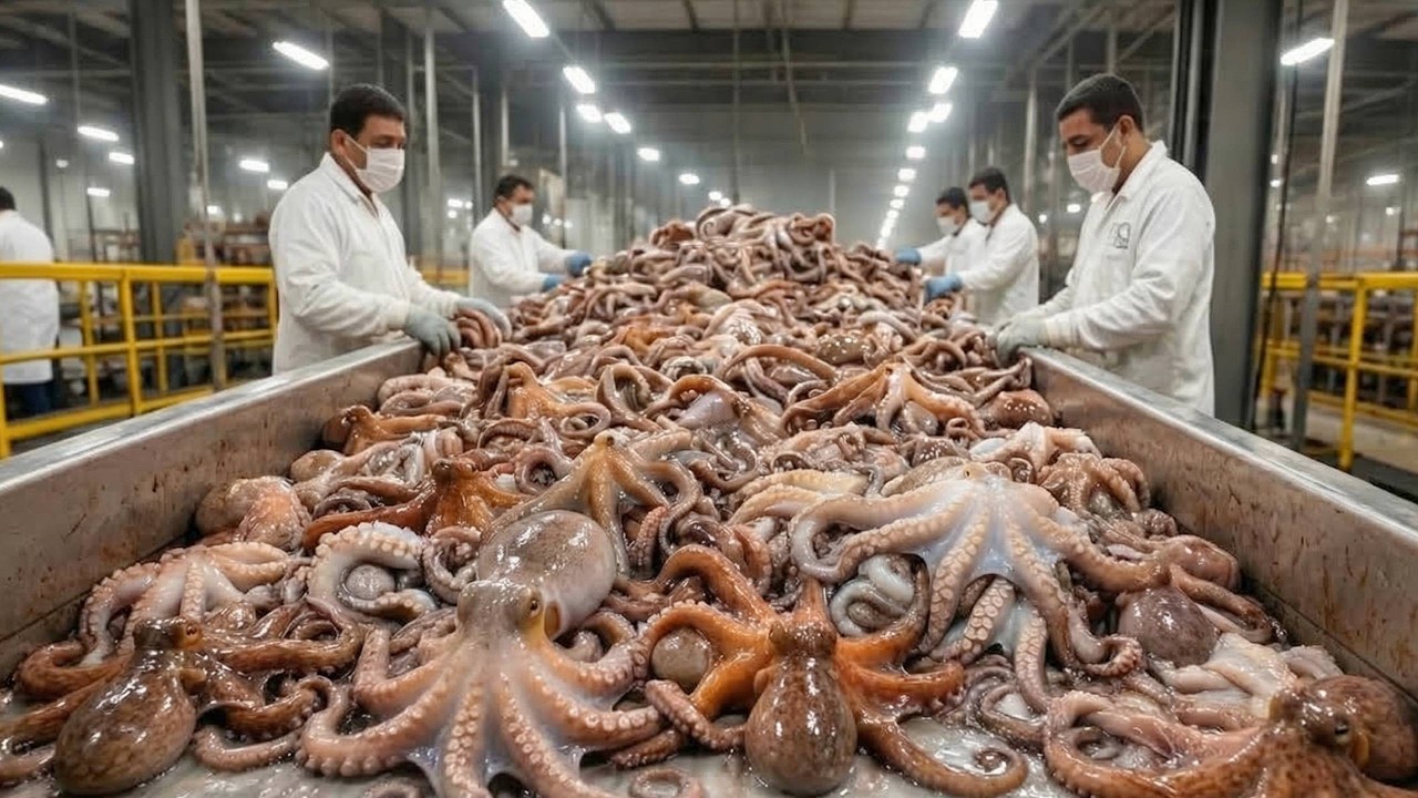Bagaimana Ribuan Gurita Diolah Menjadi Makanan Kaleng Siap Saji