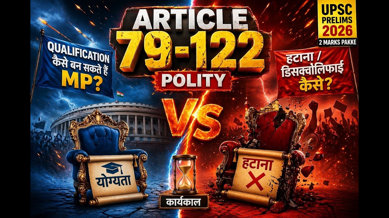 Parliament (Article 79&ndash;112) Complete 🔥 | MP Qualification, Disqualification & Tenure Explained |