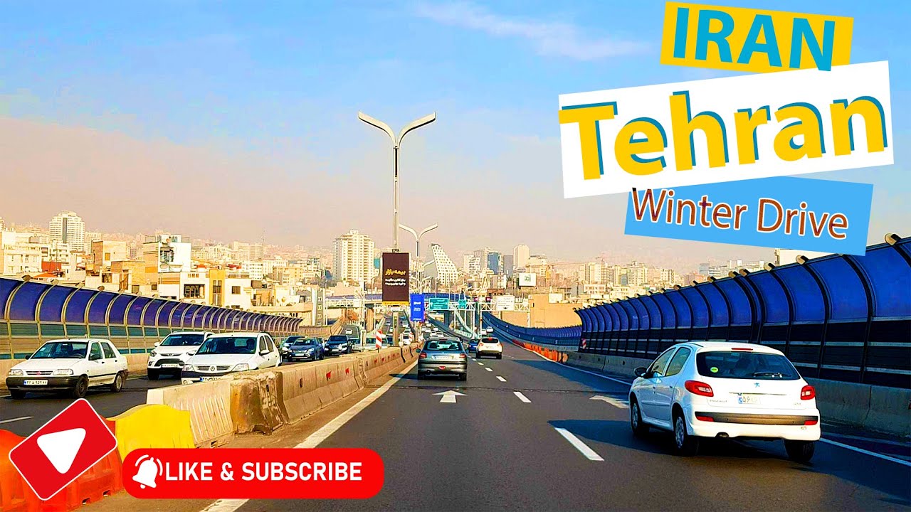 Major highway driving from Niayesh Hwy to Artesh Hwy, Tehran, Iran 2022