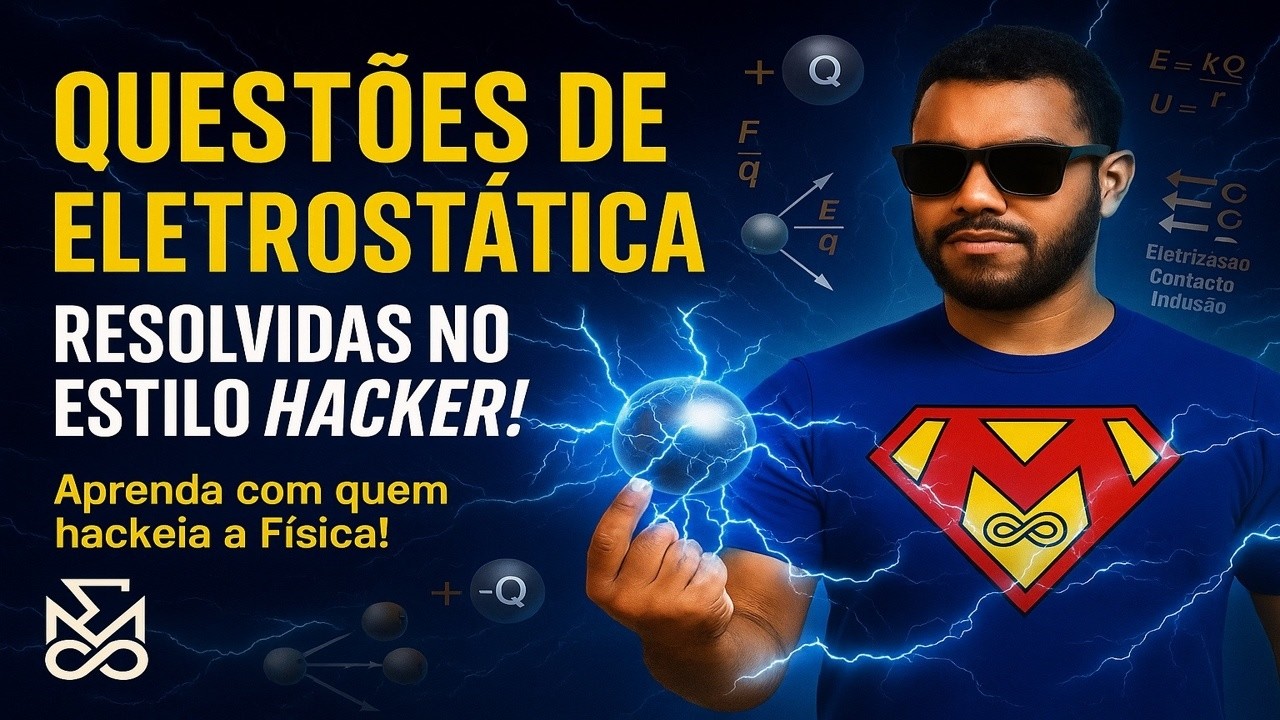 ⚡ Campo Elétrico e Força Elétrica – Carga Negativa Inverte o Sentido! (Questão Resolvida)