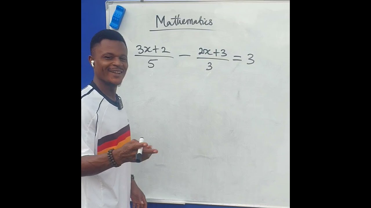 How to solve linear equation involving two fractions