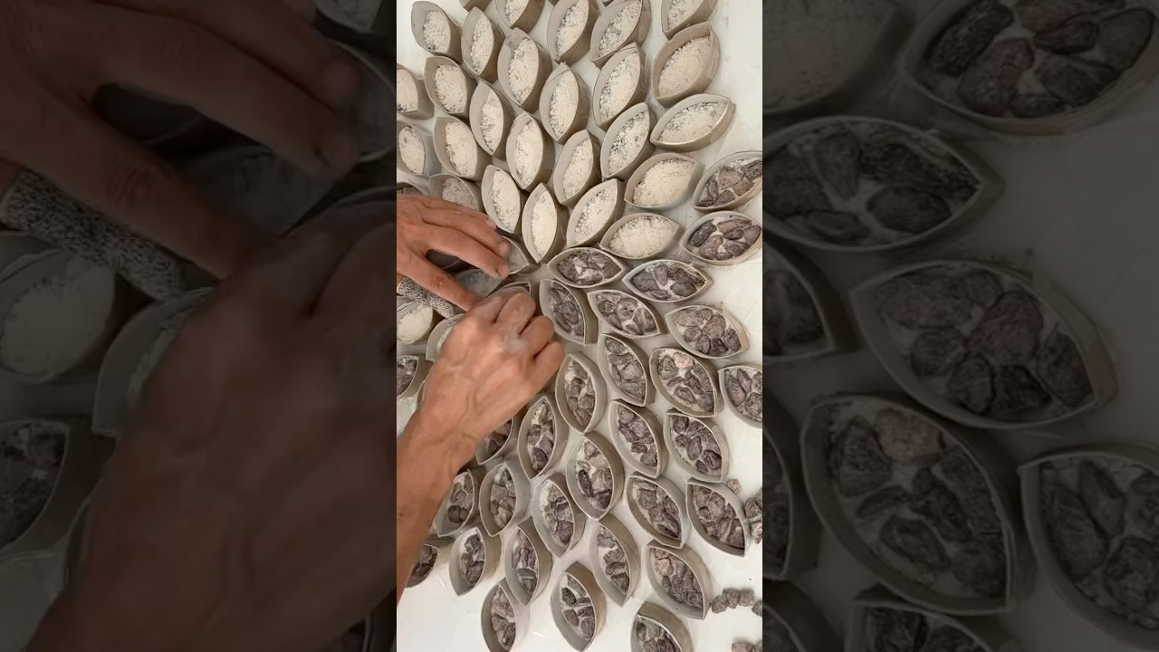 Incredible DIY Stone Art for Your Garden 🍃 #stone #cement #garden #shorts