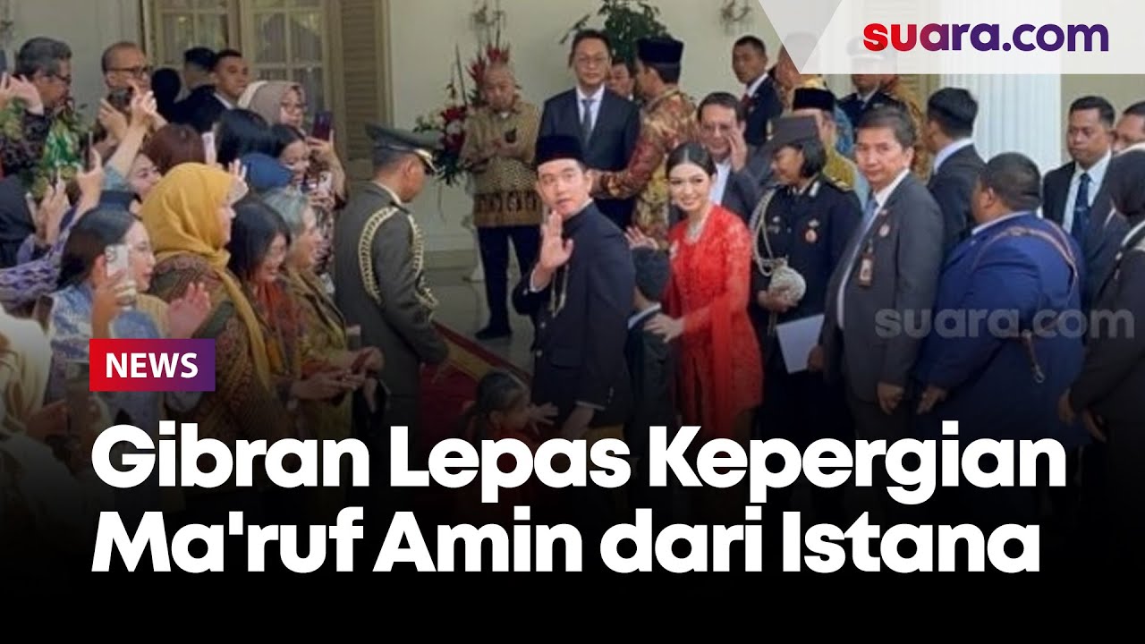 Didampingi Jan Ethes dan La Lembah, Gibran Lepas Kepergian Ma'ruf Amin dari Istana Wapres