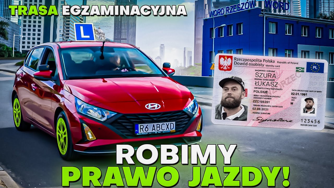TRASA EGZAMINACYJNA NOWYM HYUNDAI I20, PRAWO JAZDY KAT. B