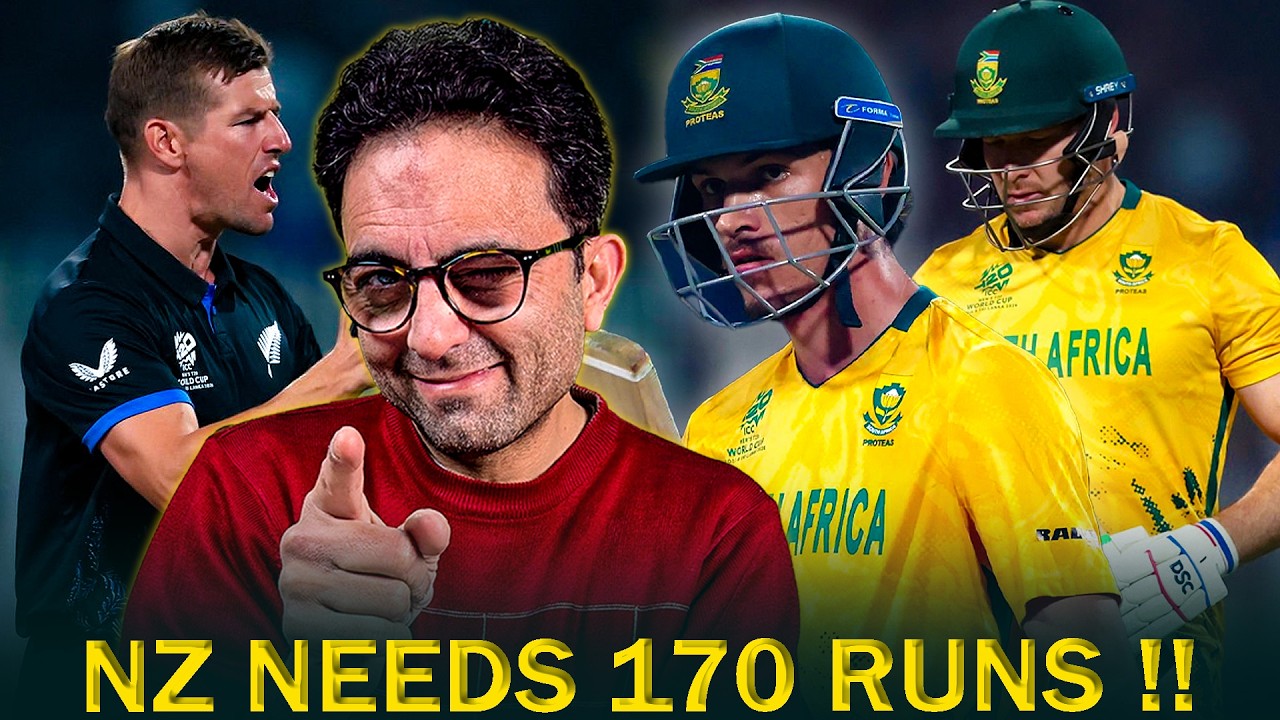 New Zealand needs 170 runs to win against South Africa | Marco Jansen smashes 55* off 30 🇿🇦🇳🇿🏏