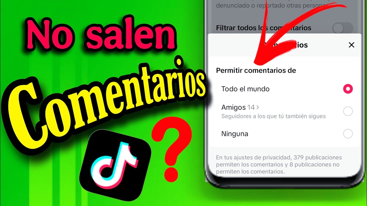 Por que no salen los comentarios en mis videos de tik tok