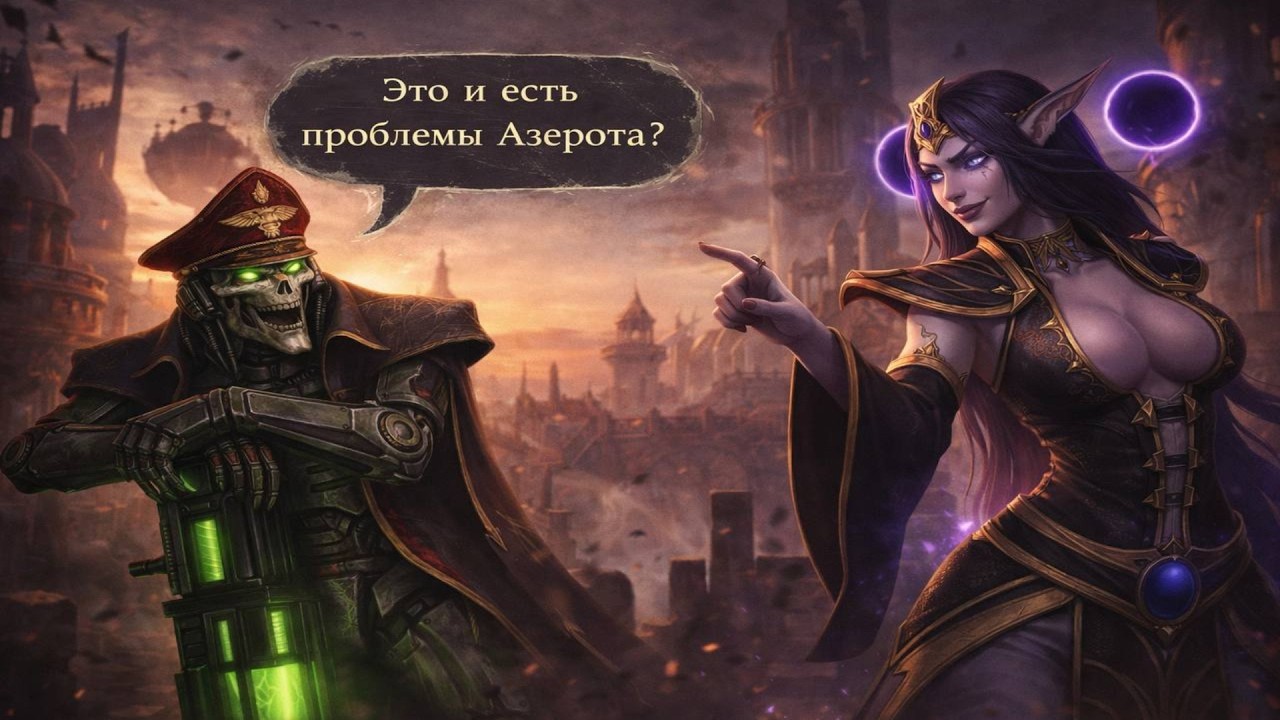 НЕКРОН ИСПРАВЛЯЕТ WARCRAFT! Другая сторона Комиссара 🪖 Второй Акт! (AW)