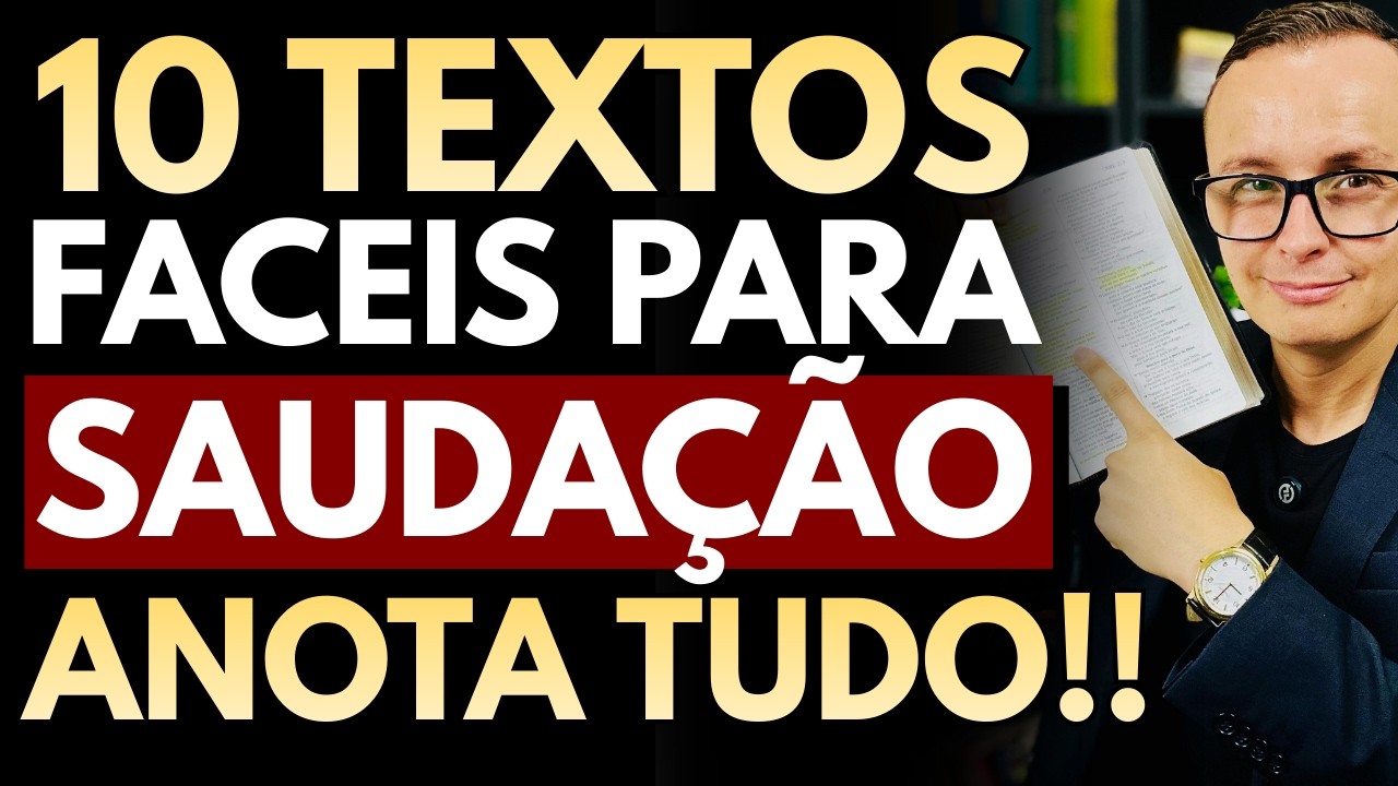 10 TEXTOS BÍBLICOS FÁCEIS PARA DAR UMA SAUDAÇÃO E COMO USAR CADA UM DELES | Pr. Thalles Villas