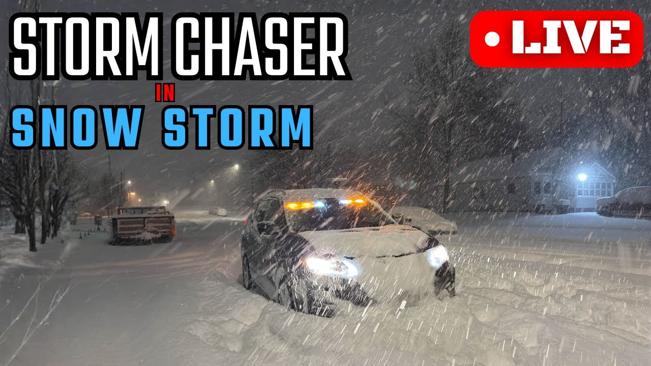 🔴 Chicago and Indiana Lake Effect Snow - LIVE Storm Chaser
