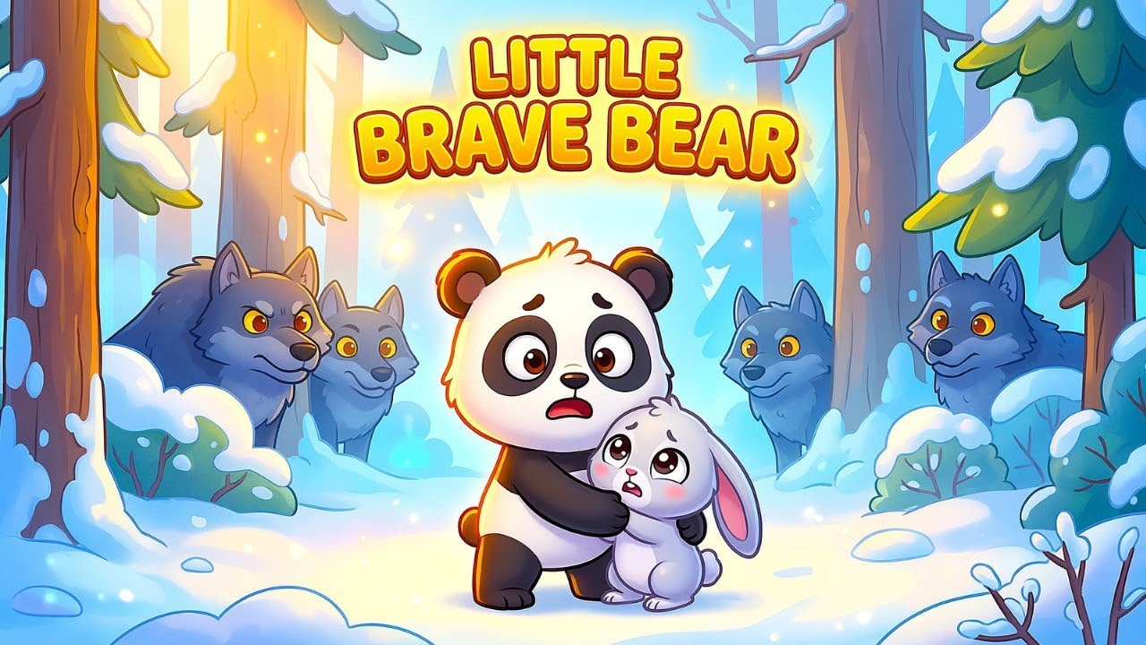 Little Brave Bear 🐨 And Hungry Wolfs 😰 | Fairy Tales | Bedtime Story For Kids 