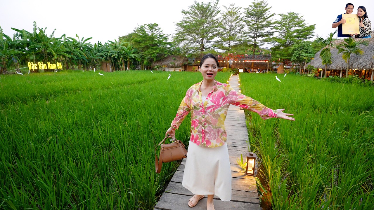 Phạm Dũng Phan Diễm về đến TPHCM sau 6 ng&agrave;y ăn bữa cơm to&agrave;n m&oacute;n ngon Miền T&acirc;y ở Qu&aacute;n Sen Nam Bộ