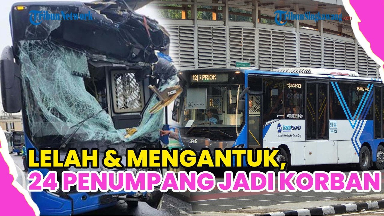 HUMAN ERROR? SOPIR TERTIDUR, BUS MASUK LAWAN ARAH