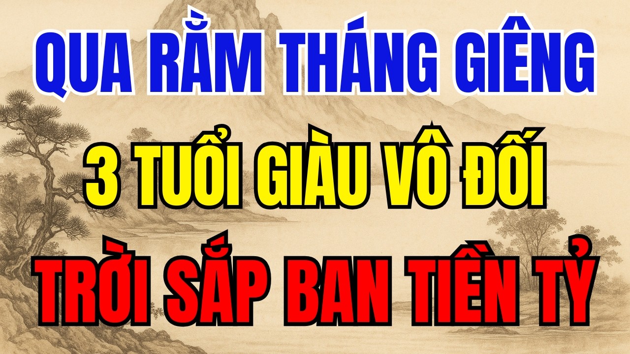 Qua Rằm Tháng Giêng, 3 Con Giáp này Bất Ngờ Nhận Lộc Lớn   Trời Sắp Ban Tiền Tỉ! #phongthuy