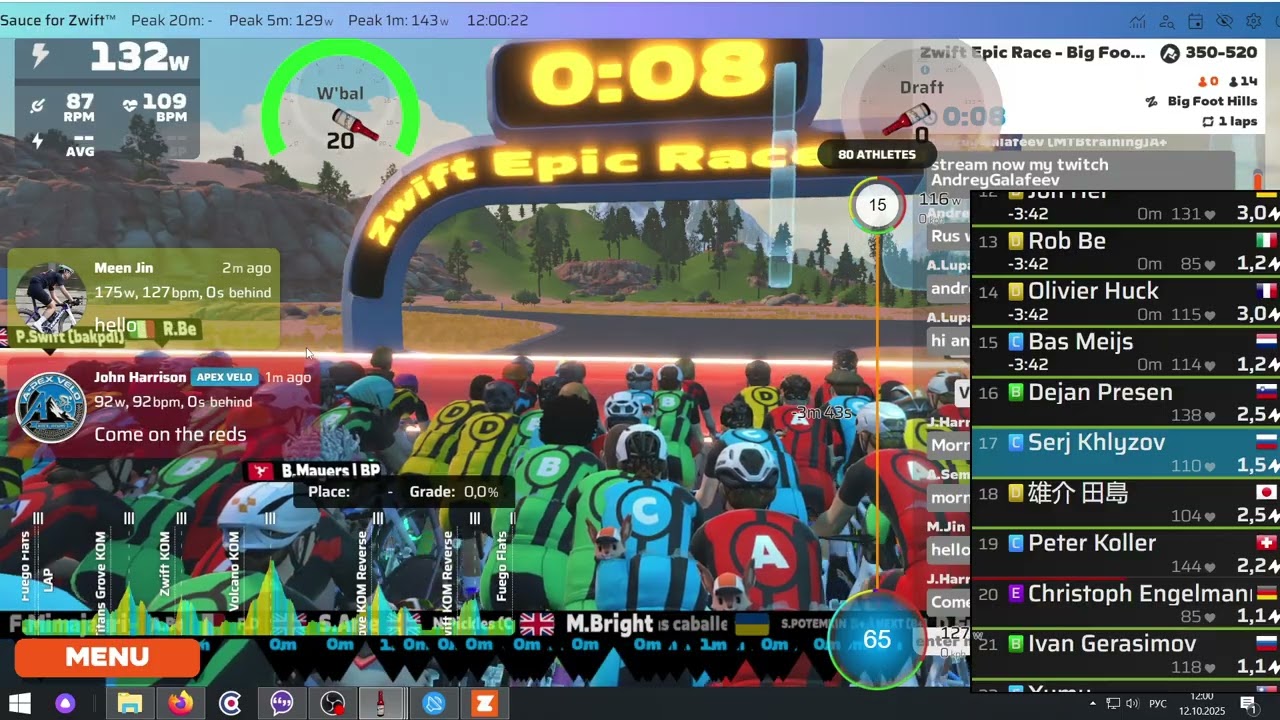 Zwift race MtbTraining