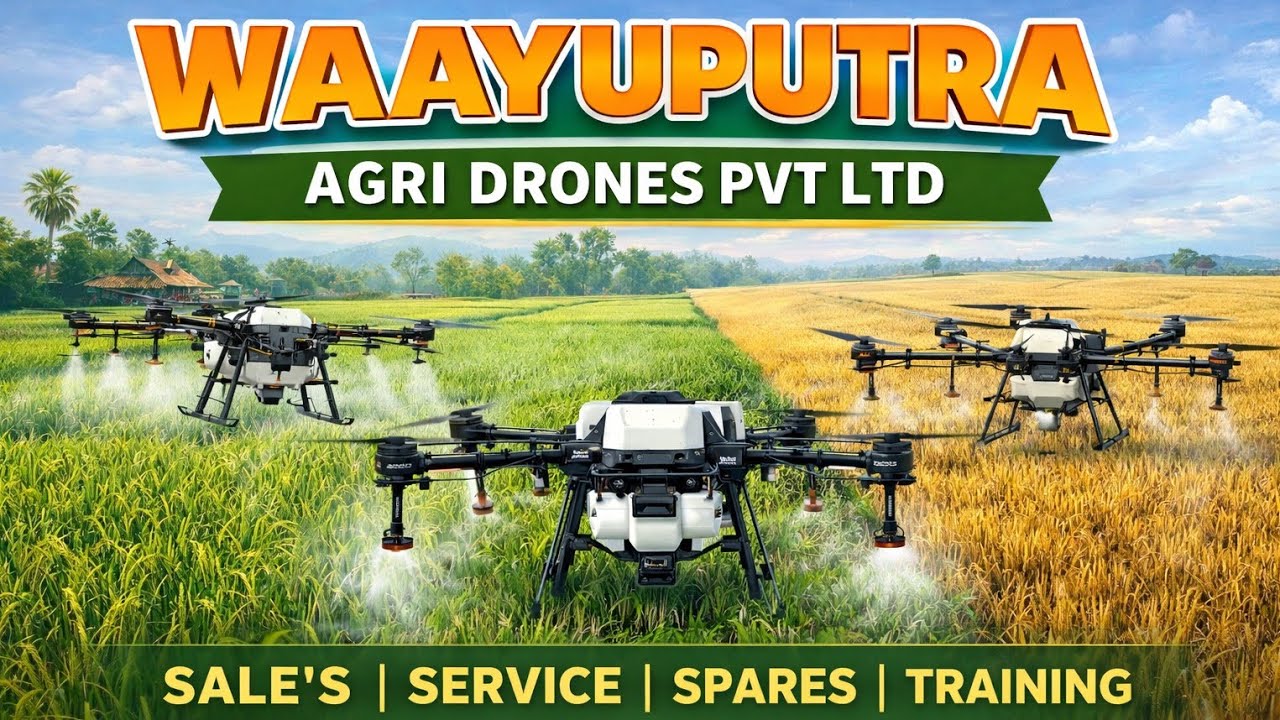 “Modern Farming with Drones | Sale's Service Spares | Waayuputra Agri-Drones Pvt Ltd 