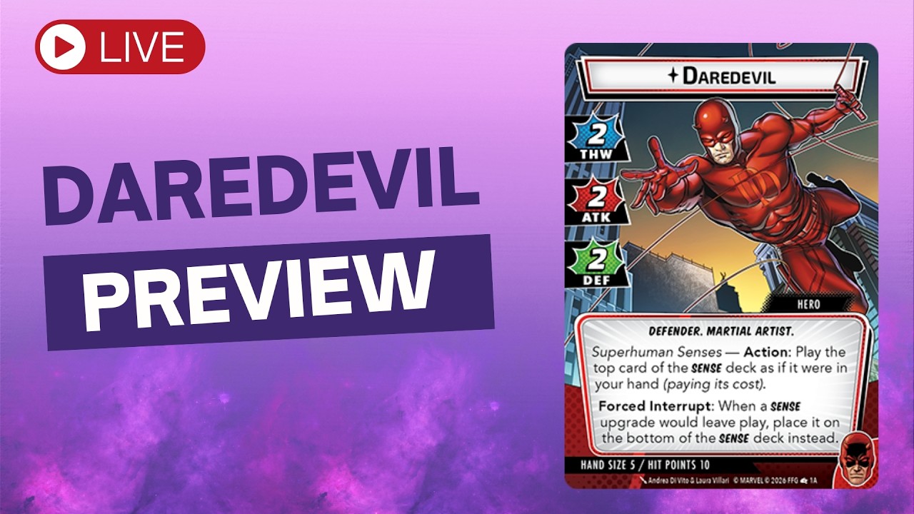 🔴 Daredevil Preview for Marvel Champions- !Rogue  LIVE