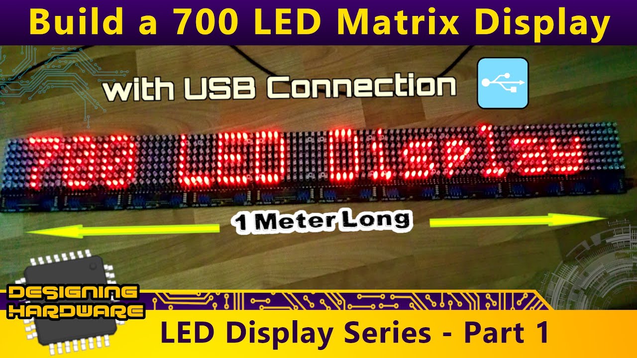 How to build a 700 LEDs Matrix Display - and scroll Text on it