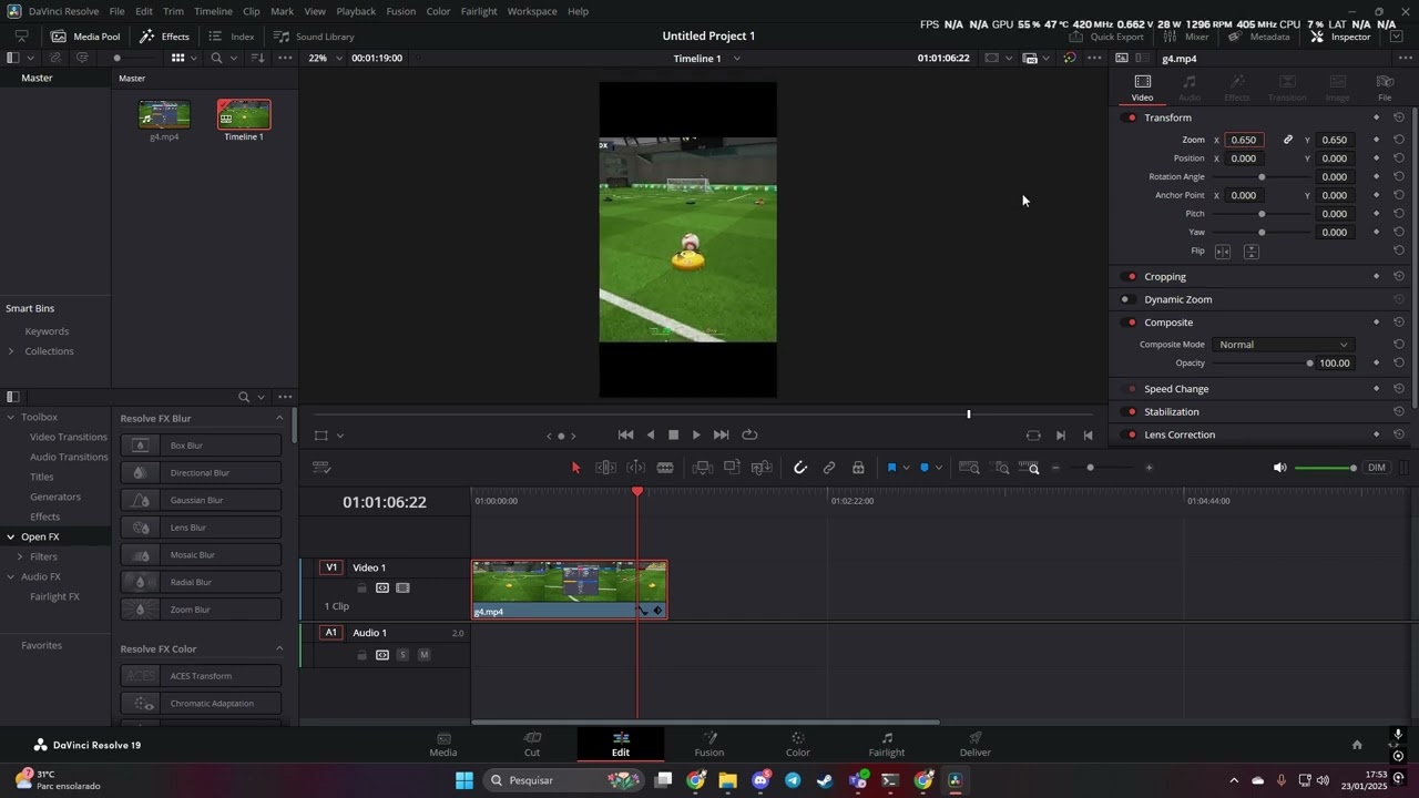 COMO EDITAR SHORTS USANDO O DAVINCI RESOLVE EM 2025! #davinciresolve #tutorial #edi&ccedil;&atilde;o #playwof