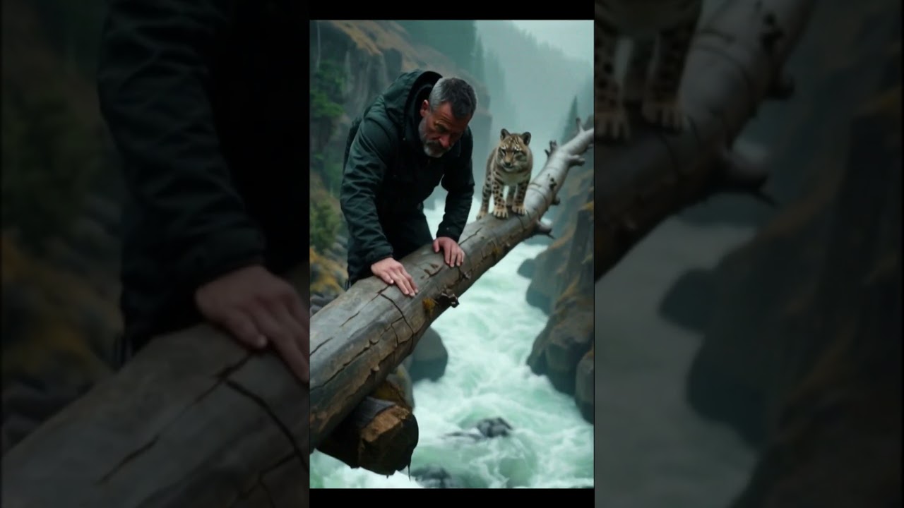 Heartwarming Animal Rescue! Old Man Saves Trapped Leopard Cub | #animals #shorts #animalrescue #fyp