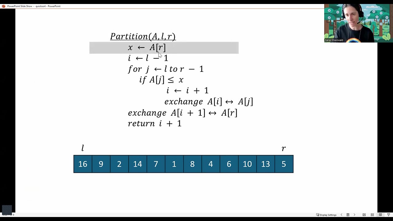 מבני נתונים / מיונים / (1) מיון מהיר quicksort