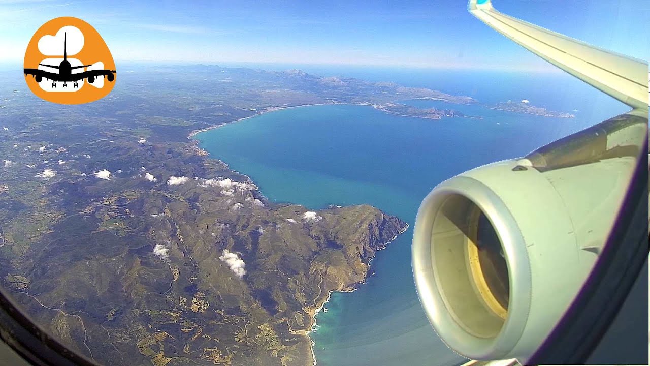 Landung Flughafen Mallorca mit super Inselübersicht - Drohnen Impressionen - Start Rückflug
