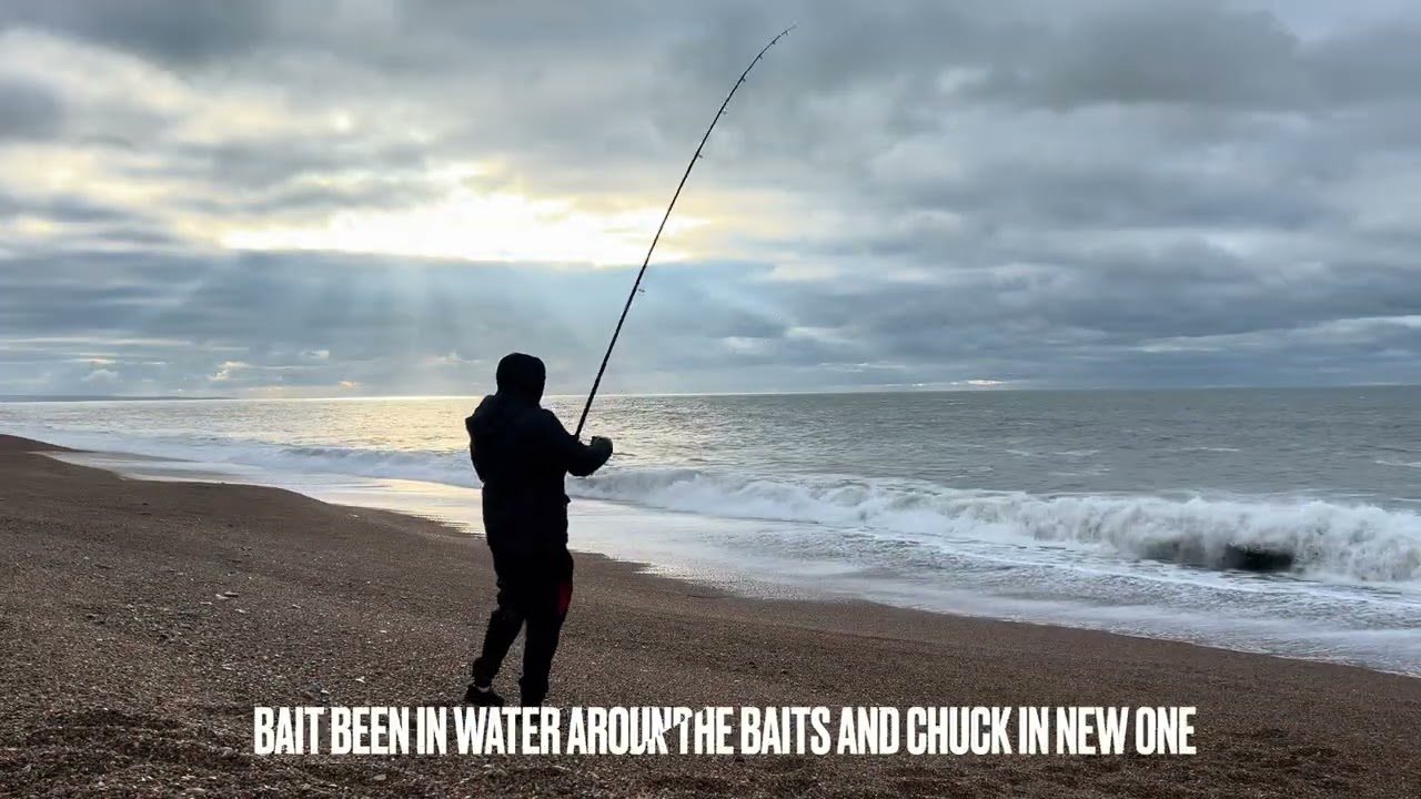Chesil Beach Sea Fishing Winter UK, 05.12.23 West Bexington
