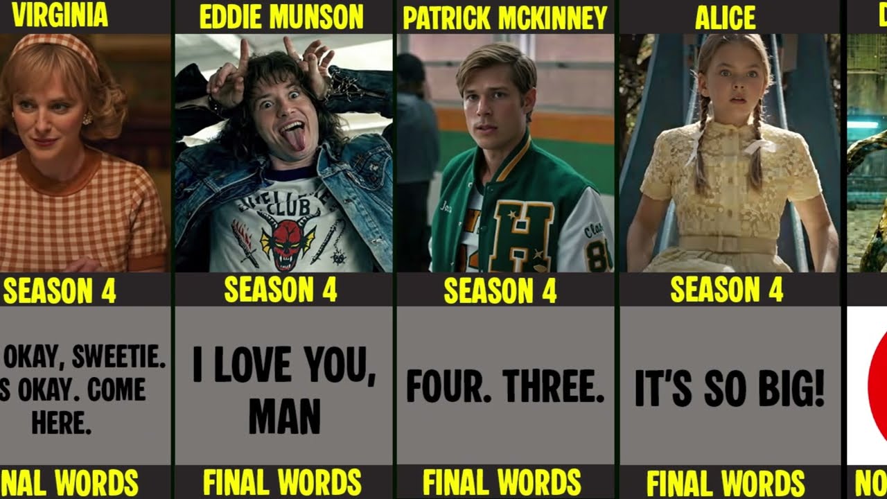 Stranger Things (S1–5) |  Before They Died… These Were Their Final Words
