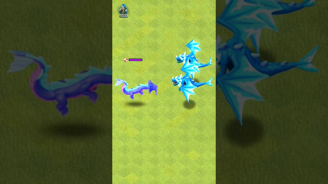 Clash of Clans | Azure Dragon VS All Dragon | @Krazy4Clash | #coc #shorts #dragon #azuredragon