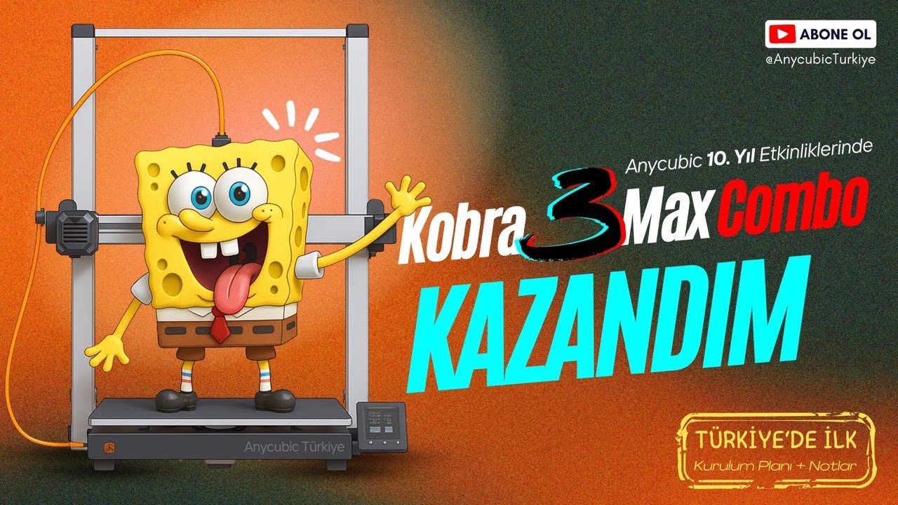 Anycubic Kobra 3 Max Combo Kazandım. Türkiye'de ilk... Kurulum Planı ve Notlar bu videoda!