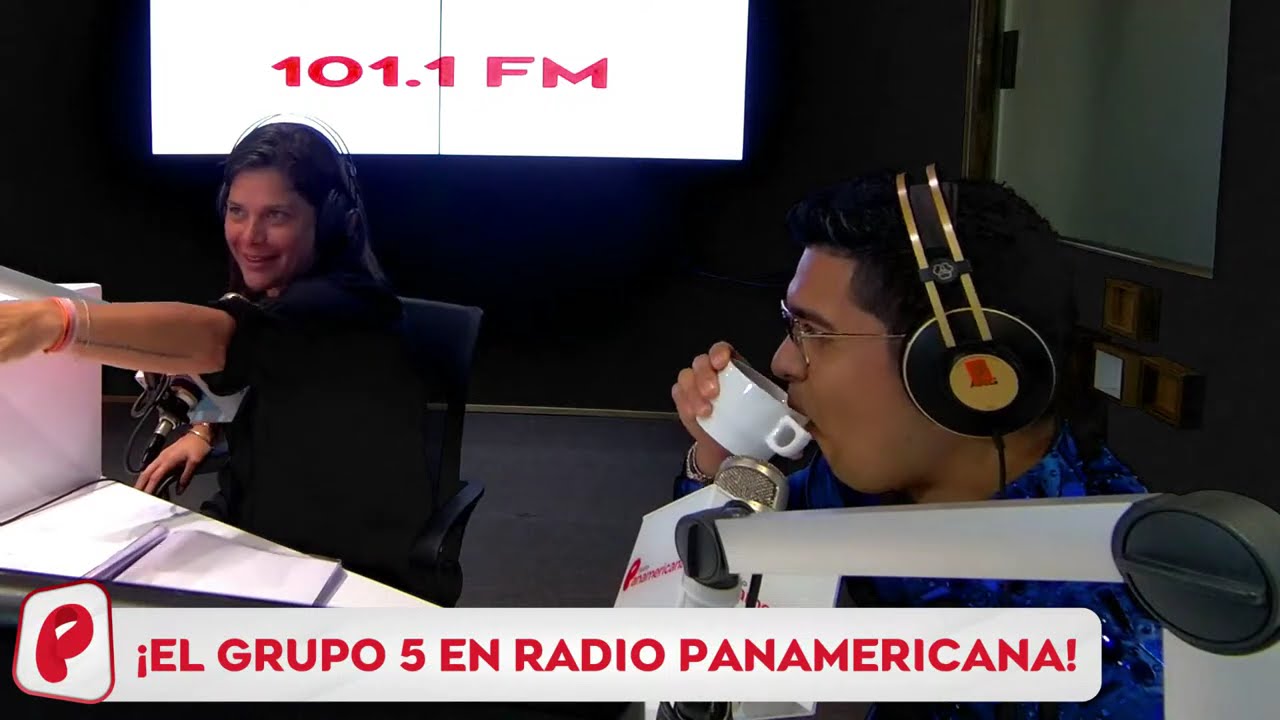 ¡El Grupo 5 en Radio Panamericana! 🥳🎶