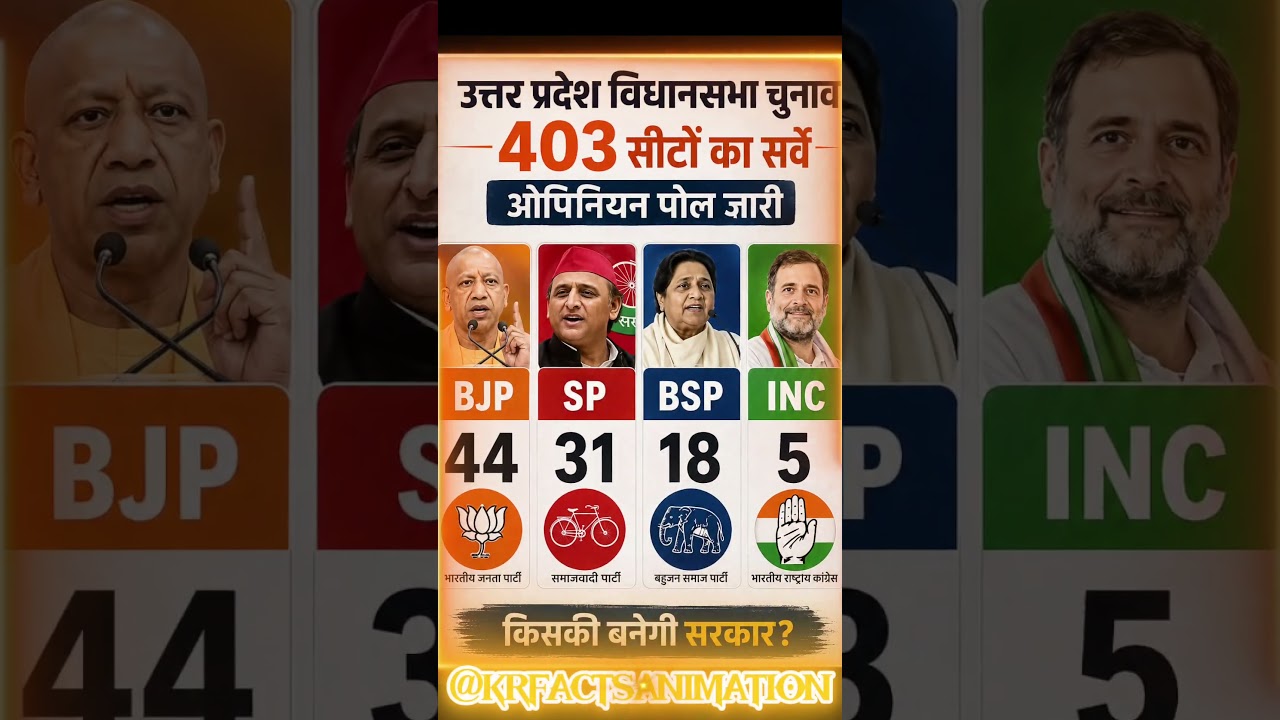 Survey of 403 seats Uttar Pradesh Vidhan Sabha elections #upelection2027#ytshorts #shortsvideo