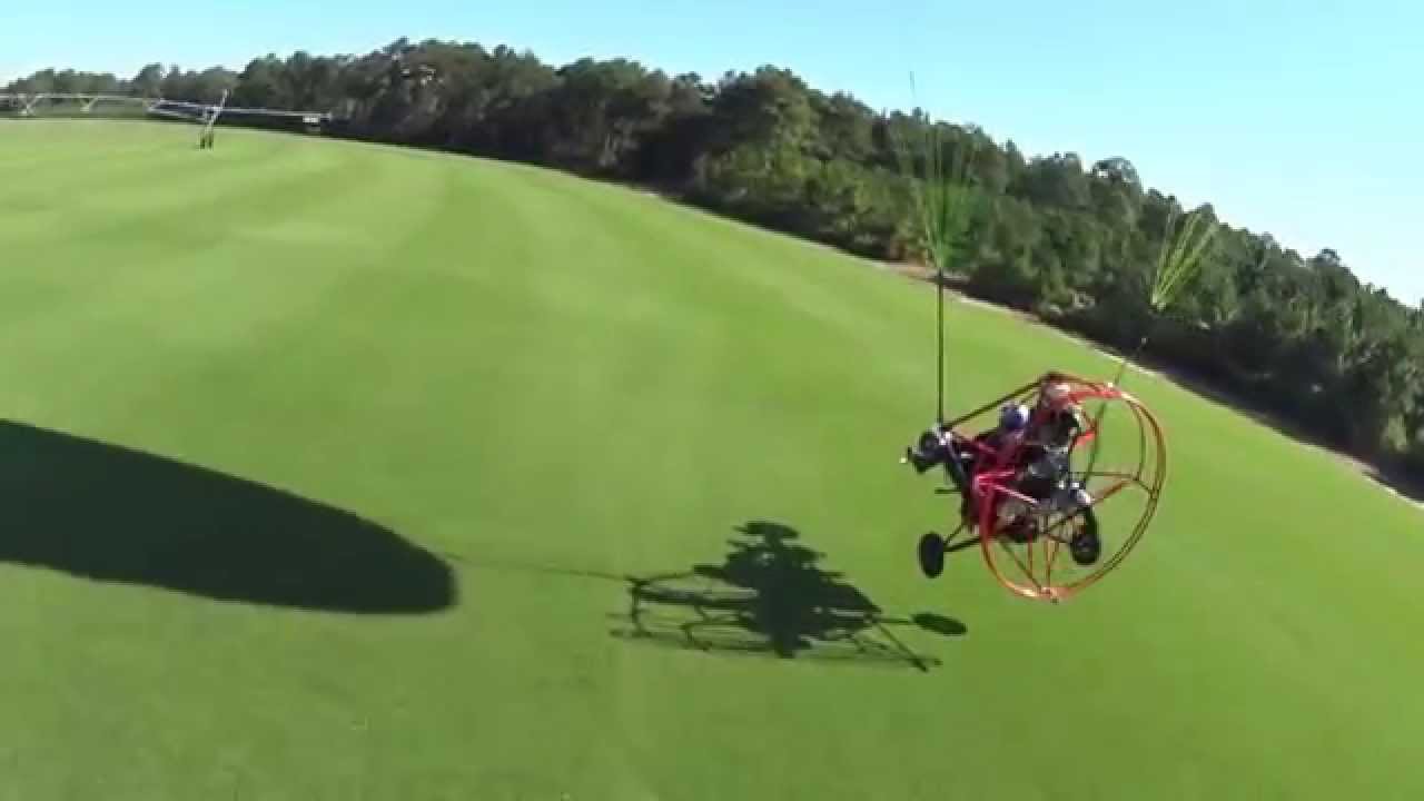 Flying the sod farms powered parachute