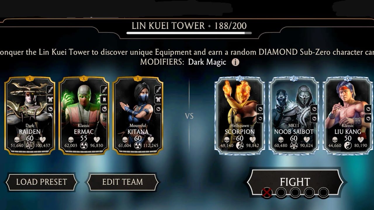 Lin Kuei Tower Match 188 | MK mobile gameplay