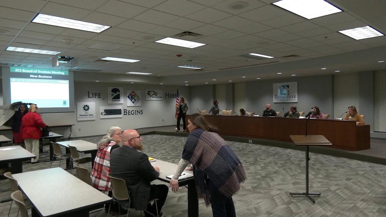 Zionsville Community Schools Board of Trustees Meeting - 11/10/2025