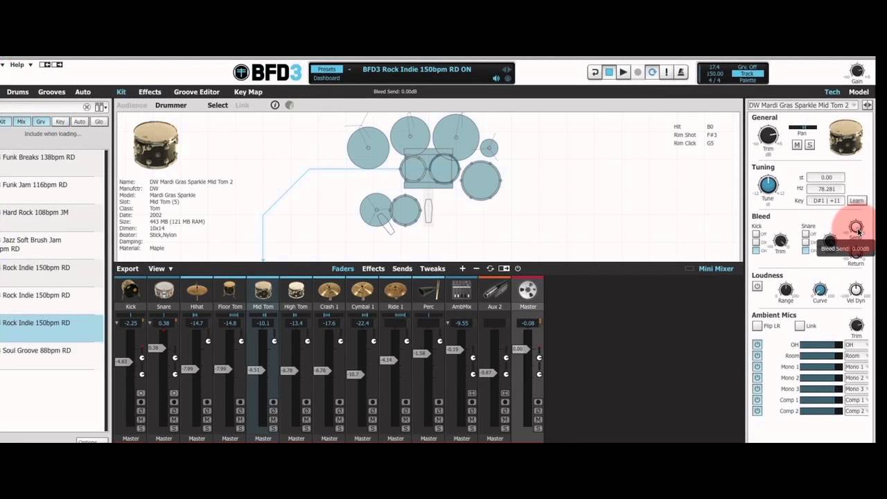 FXpansion BFD3 Tutorial 04 - Bleed and Tom Resonance