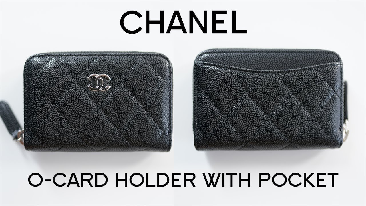 UNBOXING CHANEL ZIP O-CARD HOLDER IN BLACK CAVIAR LEATHER AND SILVER HARDWARE