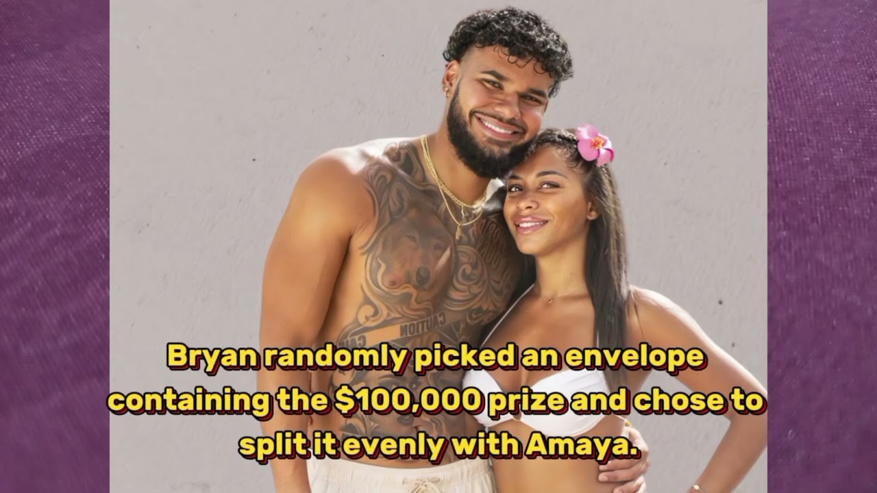 FINAL Rankings Love Island USA 7,Amaya Espinal and Bryan Arenales THE WINNERS