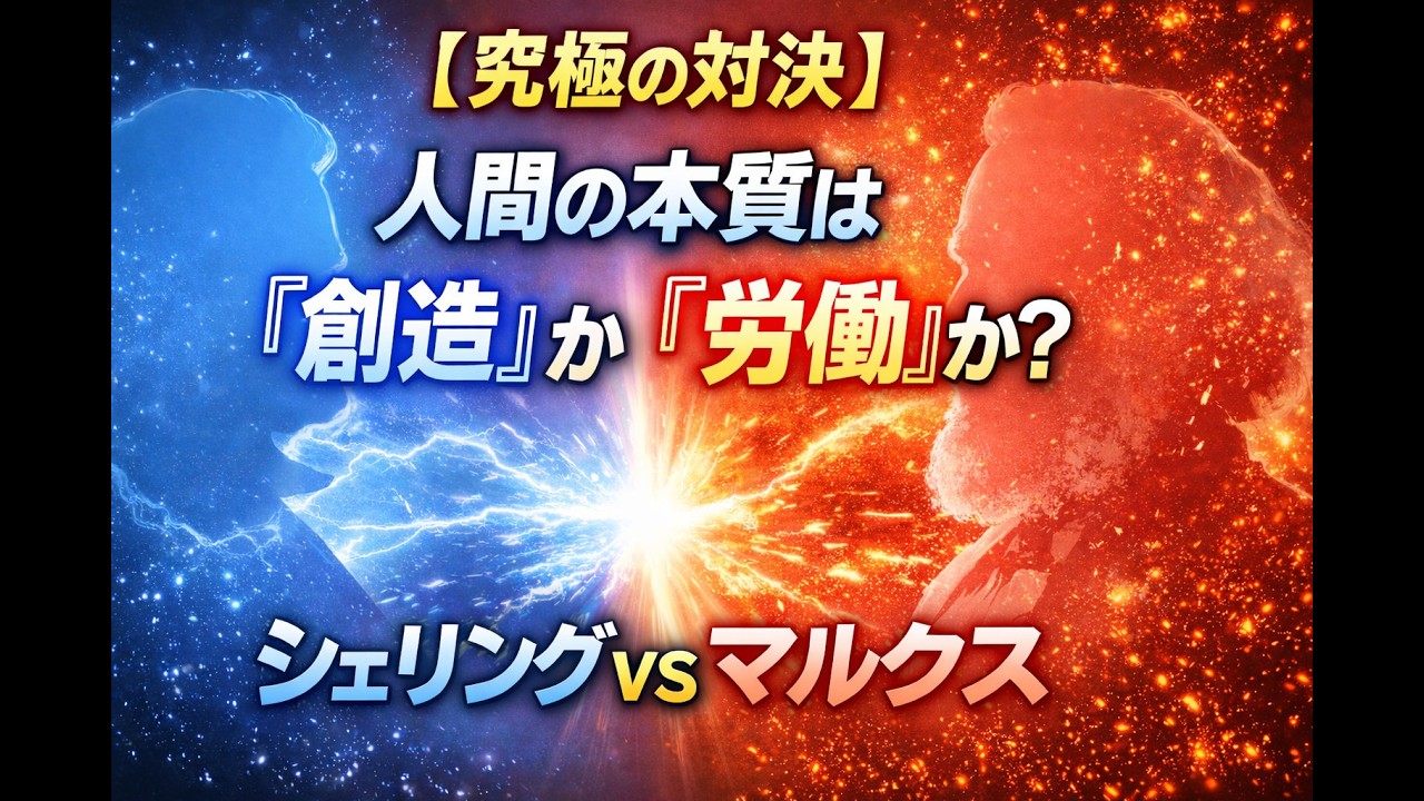 【究極の対決】人間の本質は「創造」か「労働」か？シェリング vs マルクス