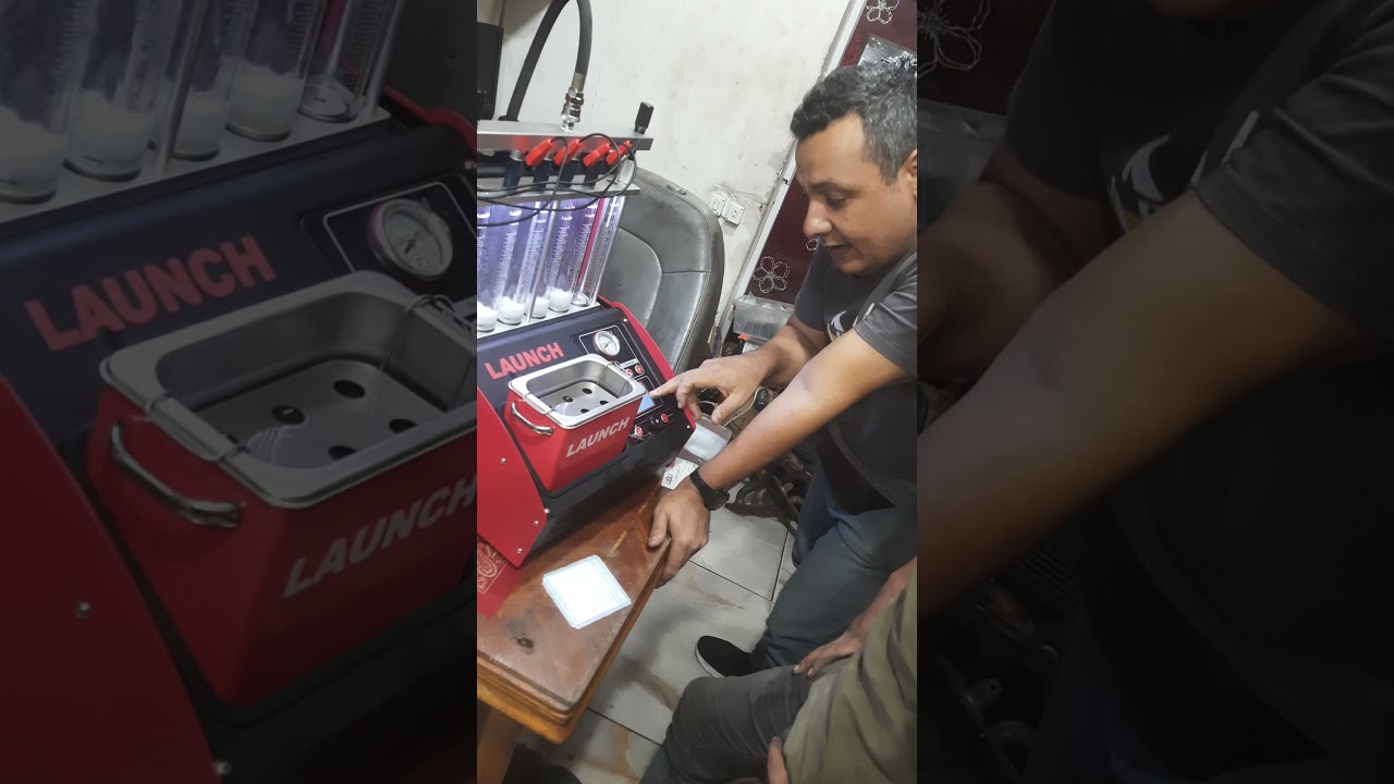 تنظيف الرشاشات بجهاز launch CNC 603