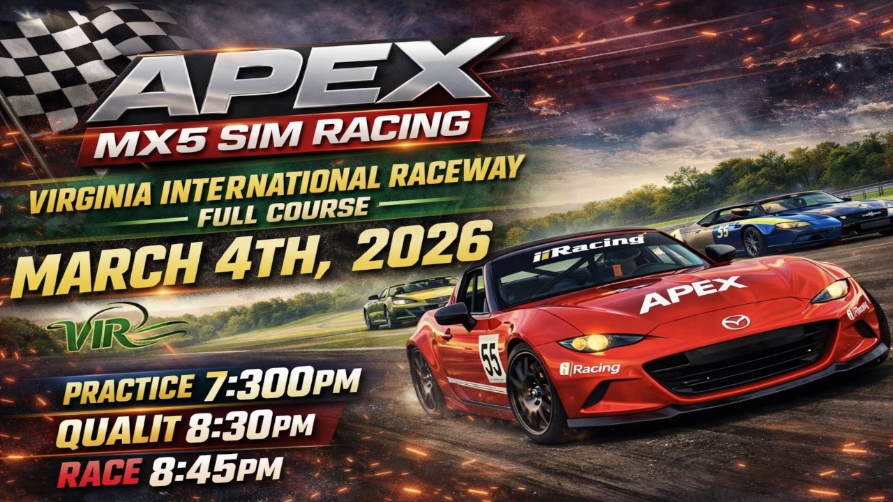 Apex MX-5 Cup | Virginia International Raceway | iRacing
