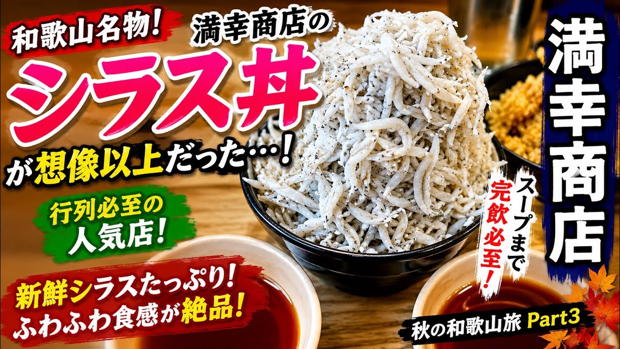  【和歌山名物】満幸商店のシラス丼が想像以上だった…秋の和歌山旅Part3